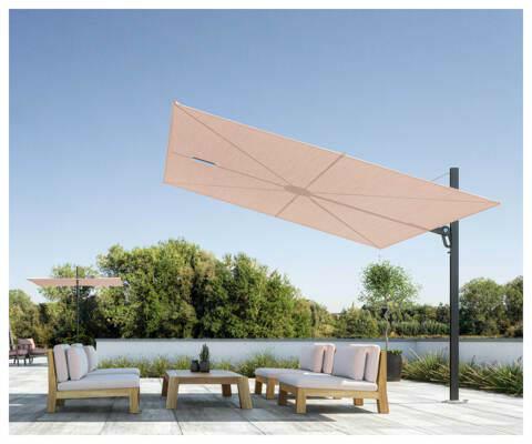 Spectra zijhangende Parasol - Dusk - Fabric Blush