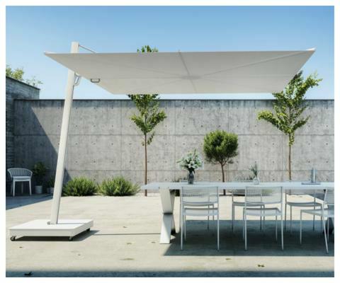 Umbrosa Versa UX Architecture | Marble| 3 x 3 m | estructura lacado White RAL 9018