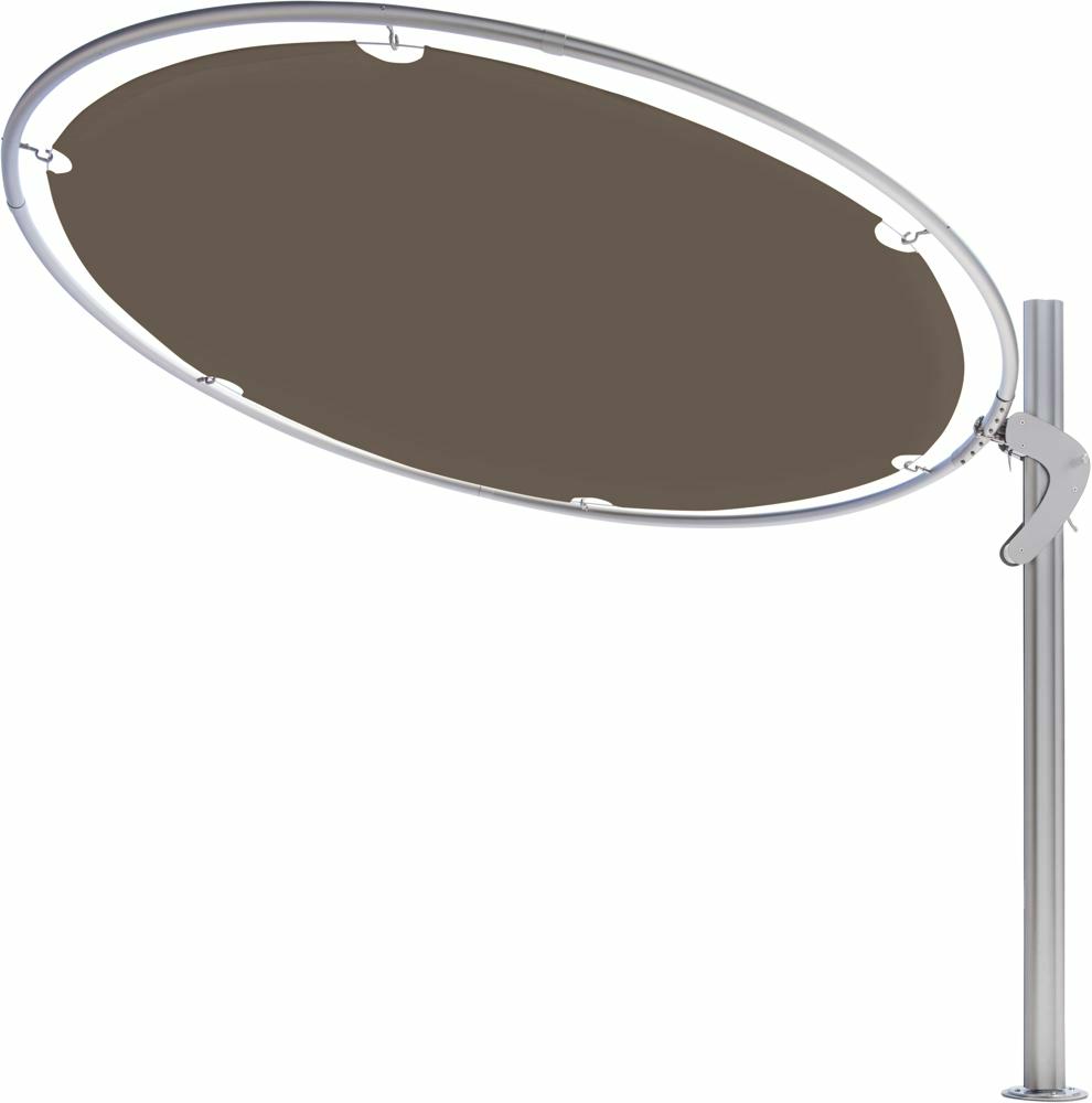 Eclipsum round umbrella, 3 m, Aluminum frame, Solidum Taupe fabric