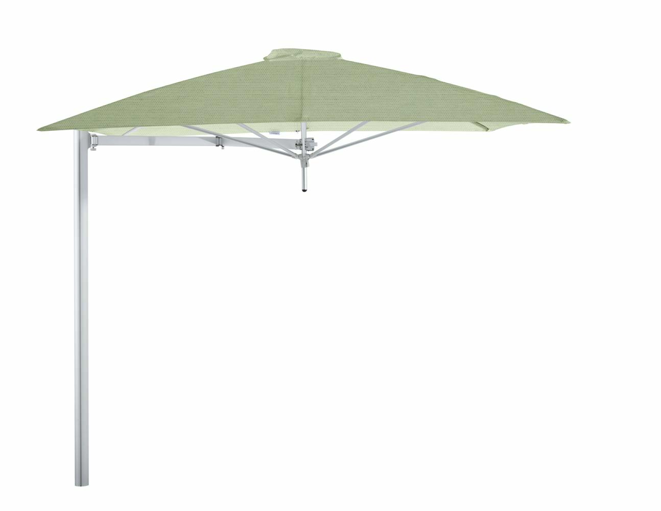 Paraflex cantilever umbrella square 2,3 m with Mint fabric and a Neo arm