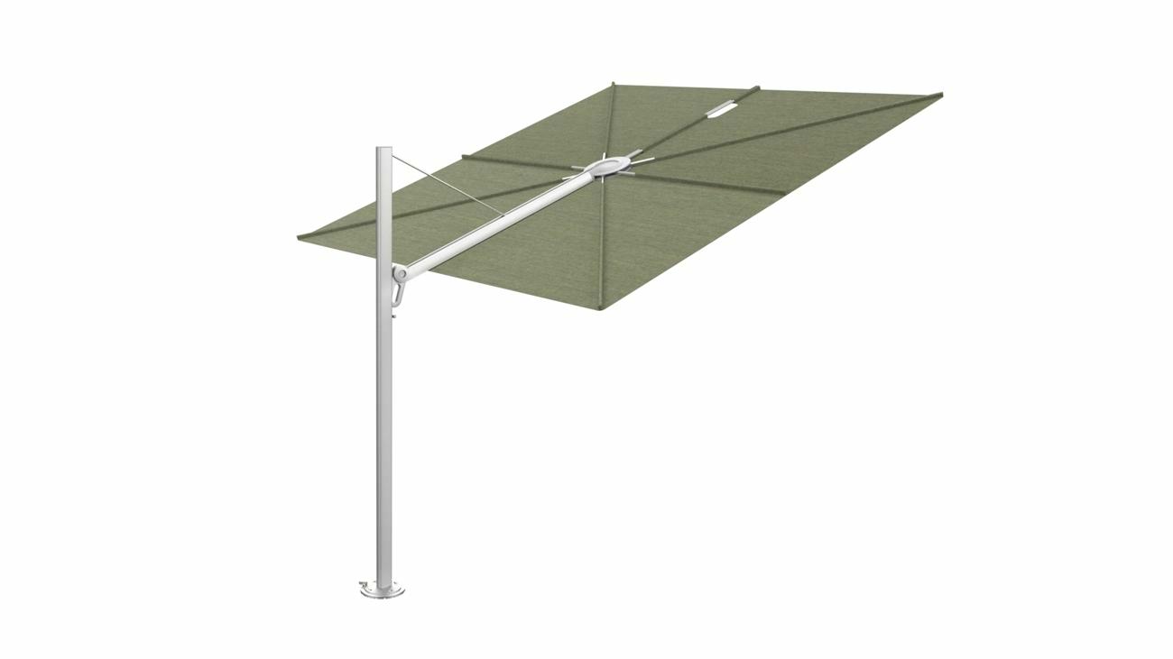 Spectra cantilever umbrella, 2,5 x 2,5 m square, Aluminum frame, Almond fabric