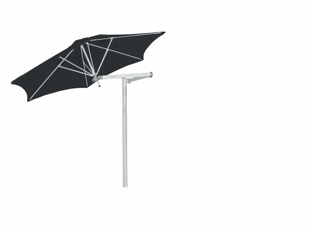 Paraflex cantilever umbrella round 2,7 m with Black fabric and a Classic arm