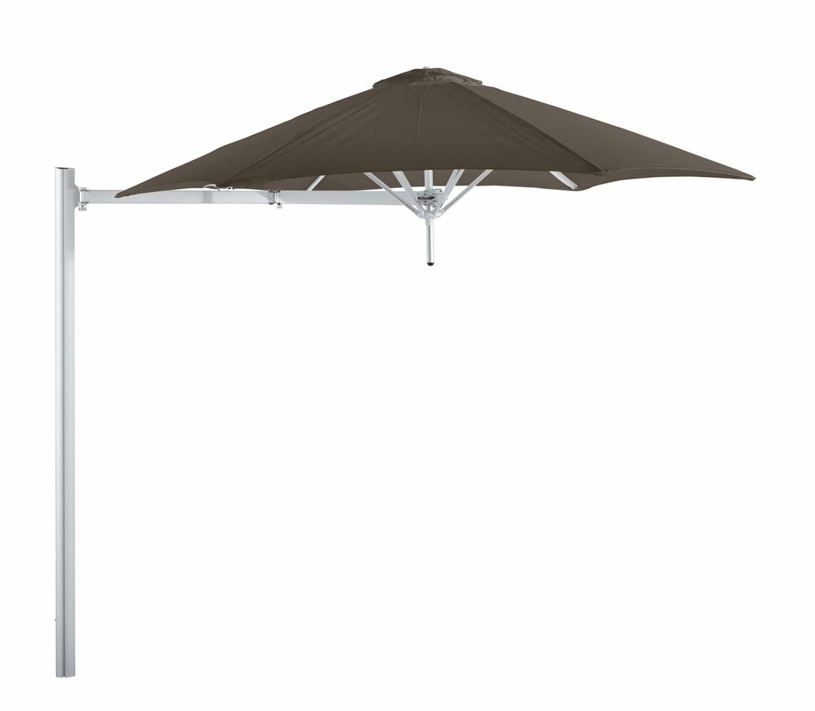 Paraflex cantilever umbrella round 2,7 m with Taupe fabric and a Neo arm