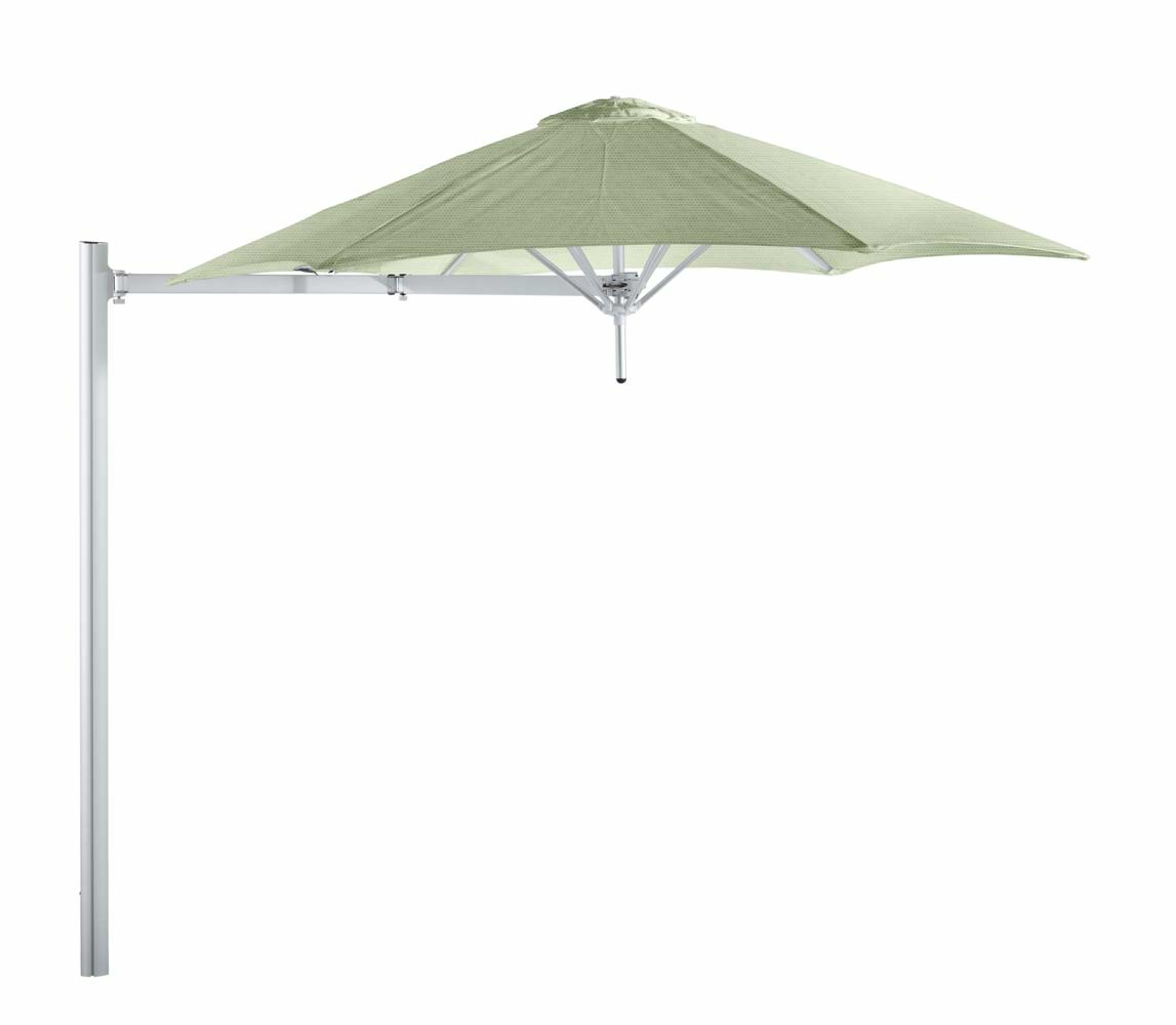 Paraflex cantilever umbrella round 2,7 m with Mint fabric and a Neo arm