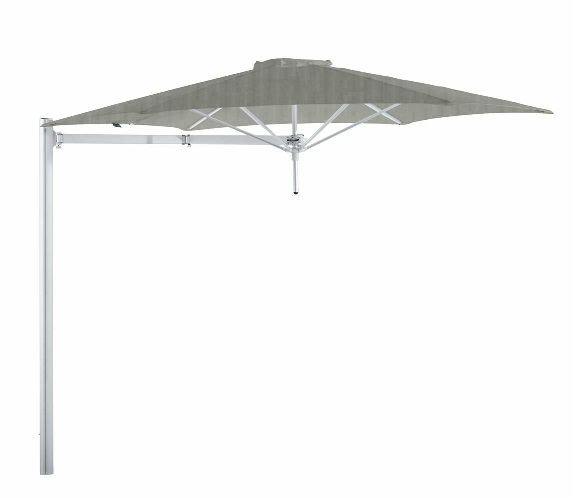 Paraflex cantilever umbrella round 3 m with Grey fabric and a Neo arm