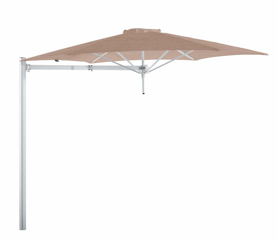 Paraflex cantilever umbrella round 3 m with Blush fabric and a Neo arm