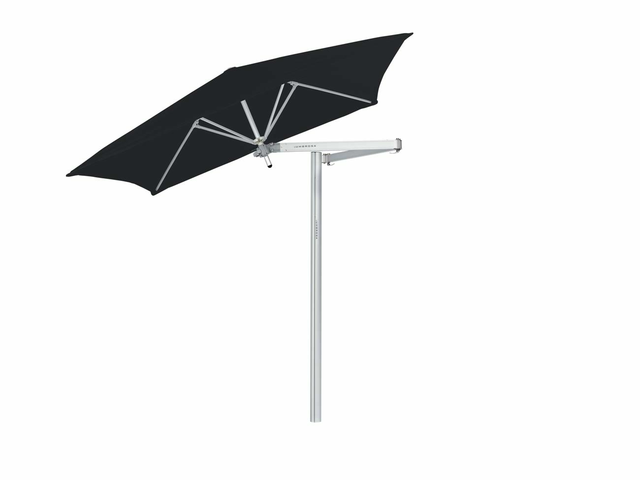 Paraflex cantilever umbrella square 1,9 m with Black fabric and a Classic arm