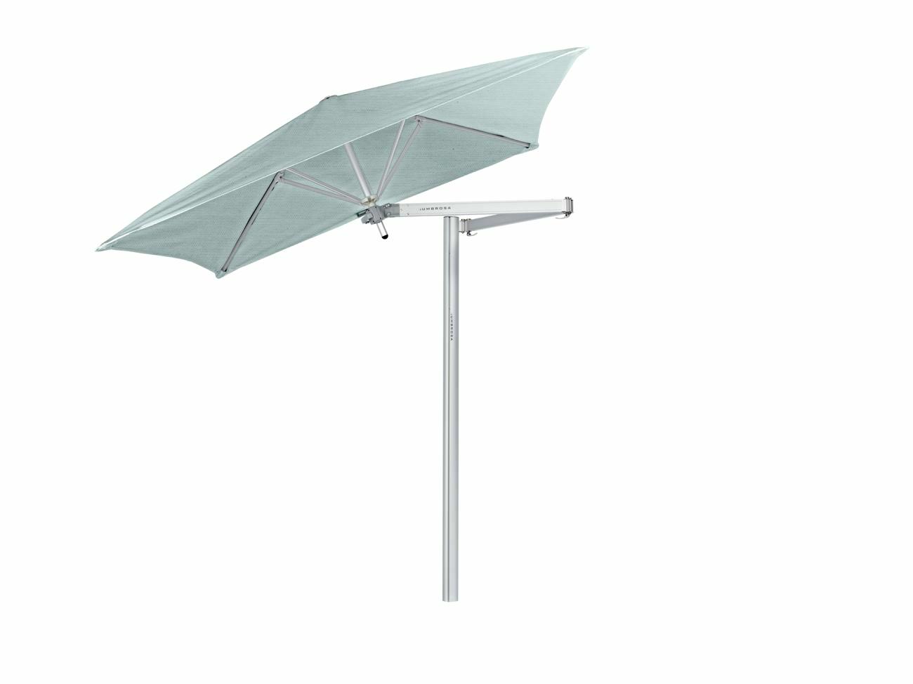 Paraflex cantilever umbrella square 1,9 m with Curacao fabric and a Classic arm