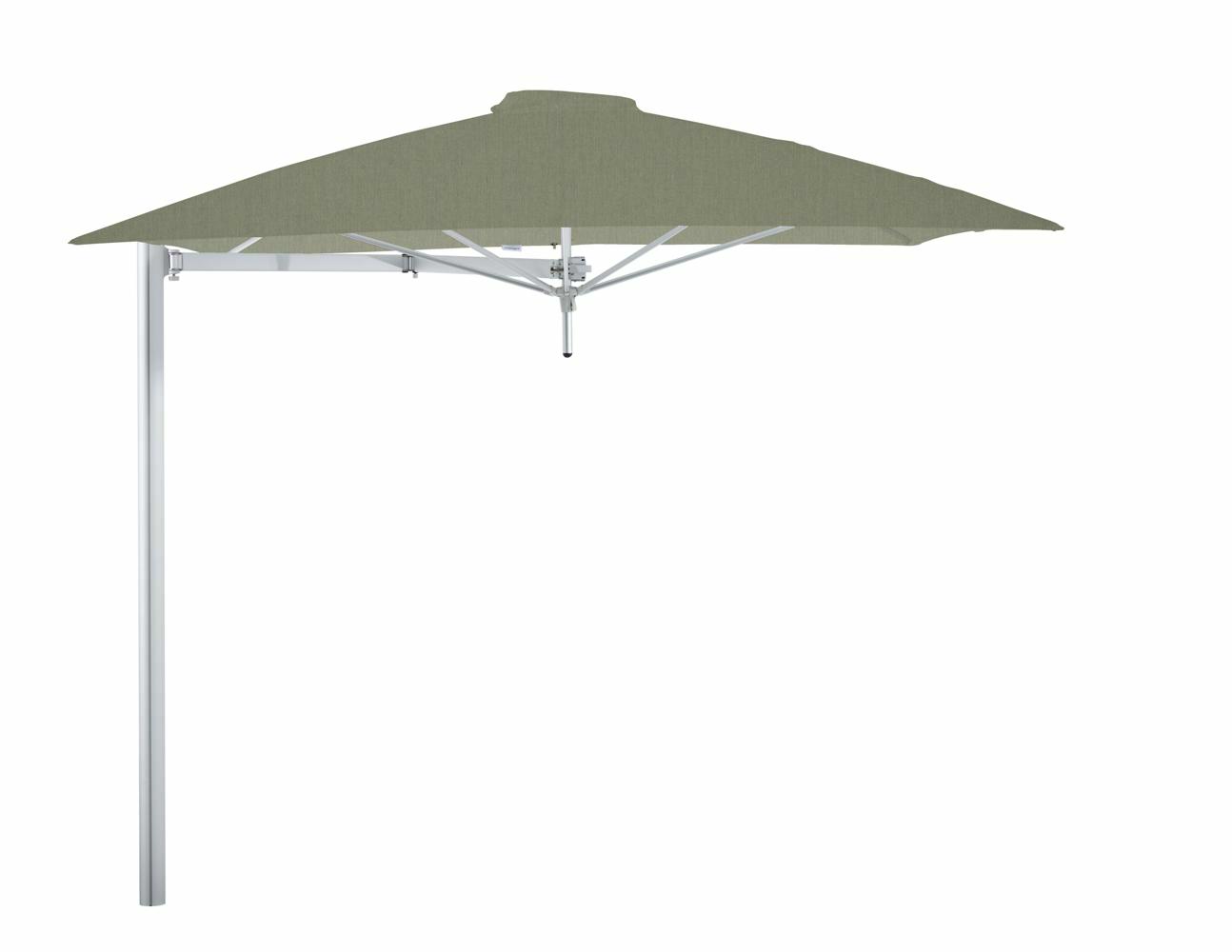 Paraflex cantilever umbrella square 2,3 m with Almond fabric and a Neo arm