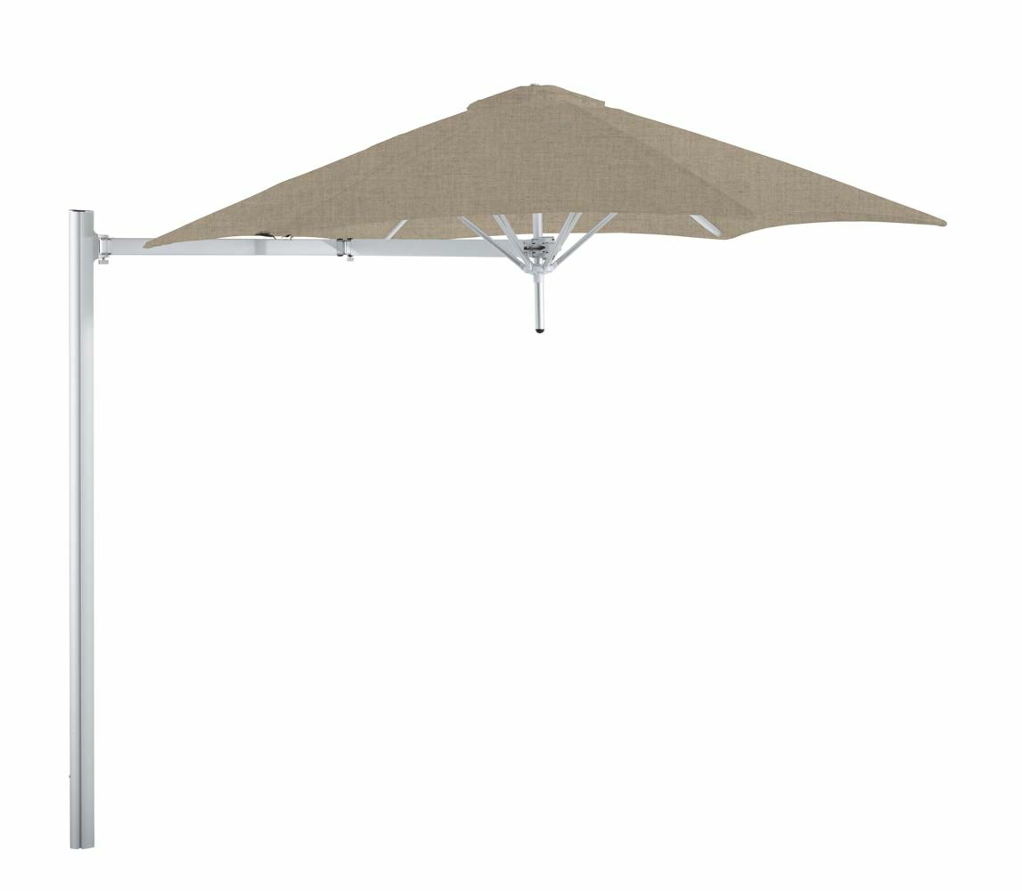 Paraflex cantilever umbrella round 2,7 m with Sand fabric and a Neo arm