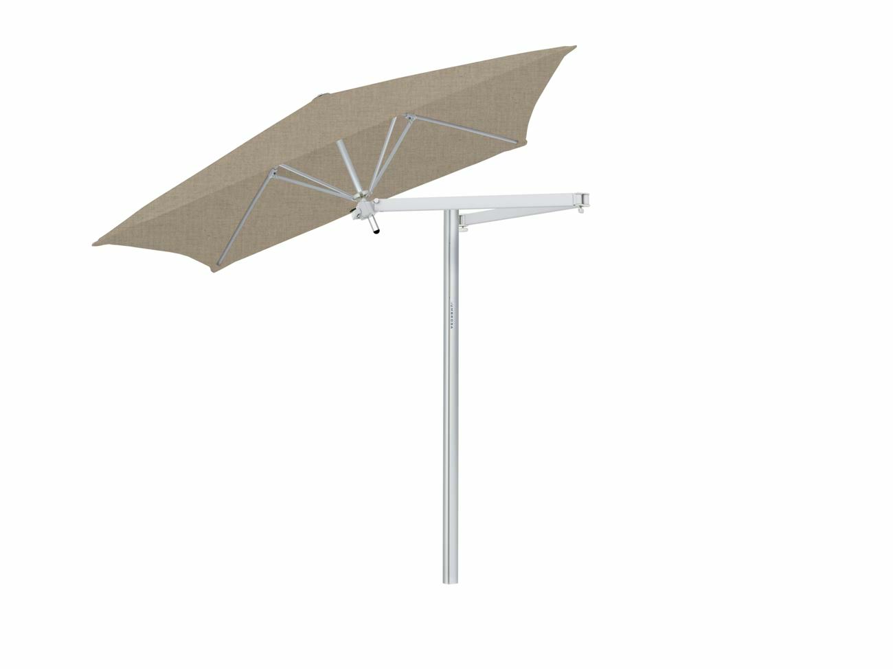 Paraflex cantilever umbrella square 1,9 m with Sand fabric and a Neo arm