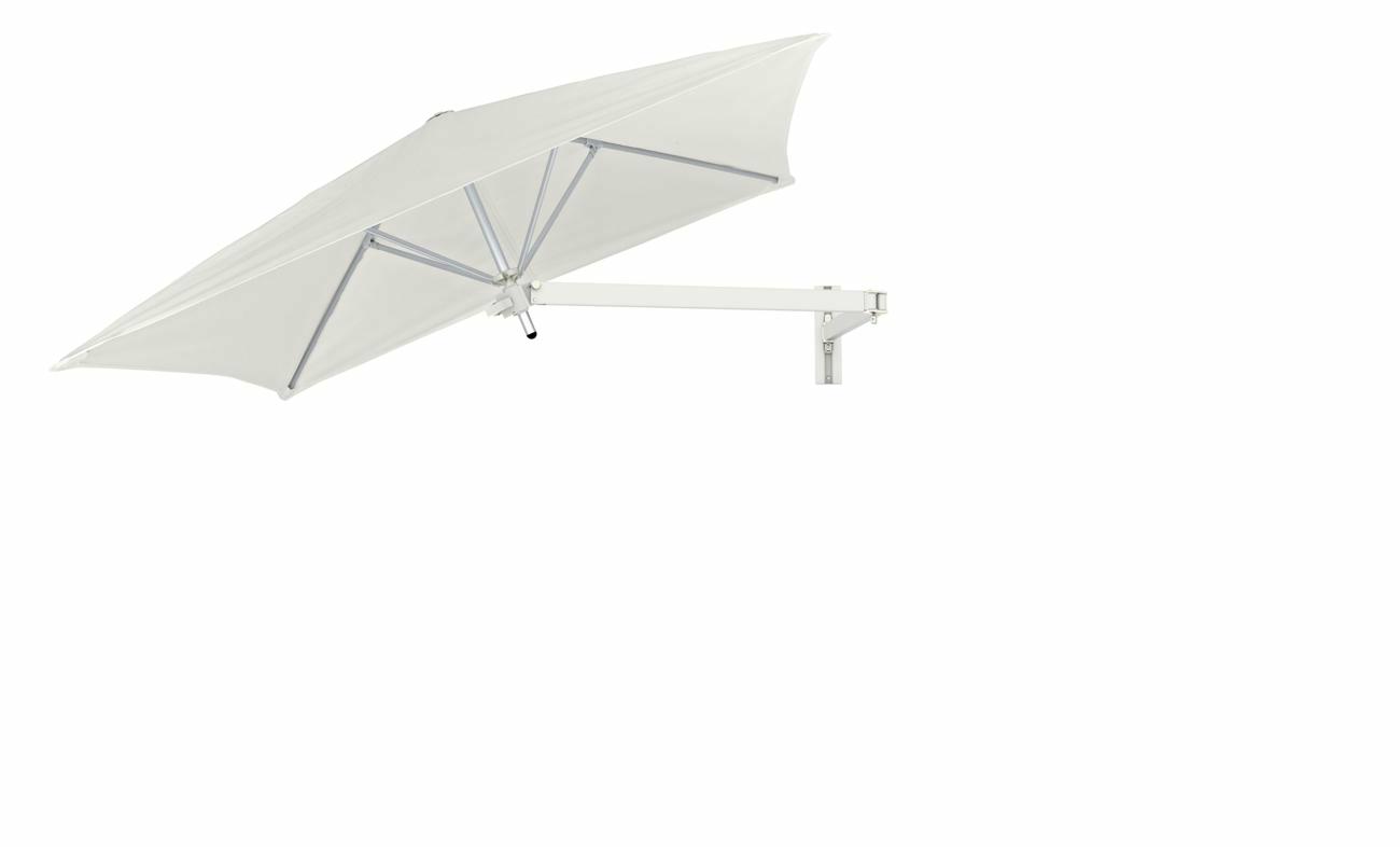 Paraflex wall mounted parasols square 1,9 m with Canvas fabric and a Neo arm