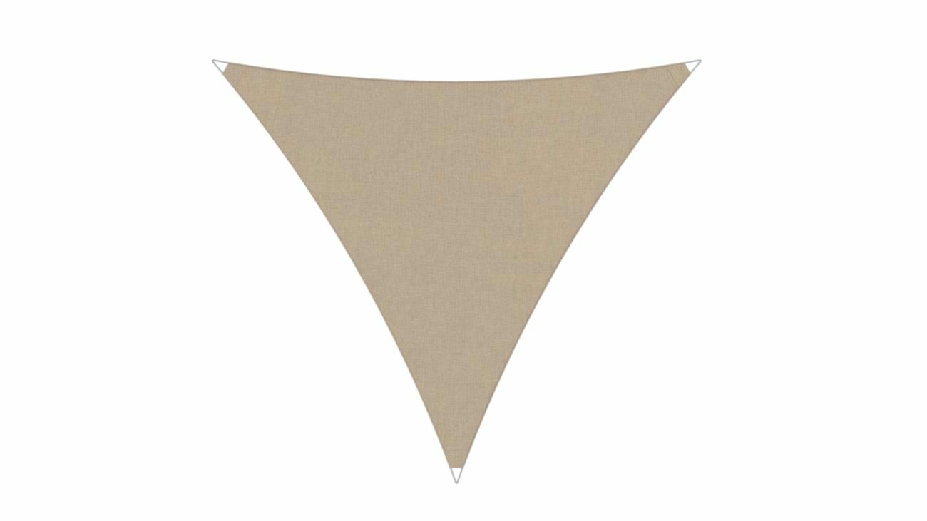Ingenua shade sail Triangle 5 x 5 x 5 m, for outdoor use. Colour of the fabric shade sail Sand.