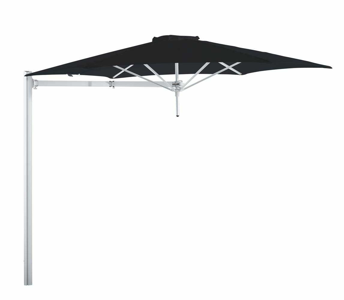 Paraflex cantilever umbrella round 3 m with Black fabric and a Neo arm