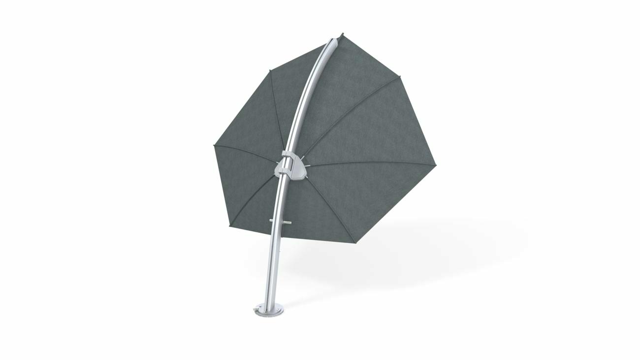 Icarus design umbrella, 3 x 3 m, Aluminum frame, Sunbrella Flanelle fabric