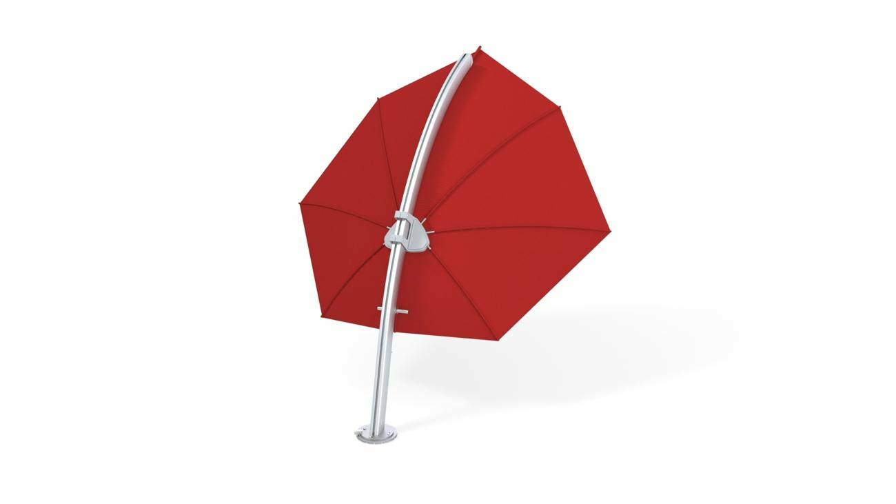 Icarus design umbrella, 3 x 3 m, Aluminum frame, Sunbrella Pepper fabric