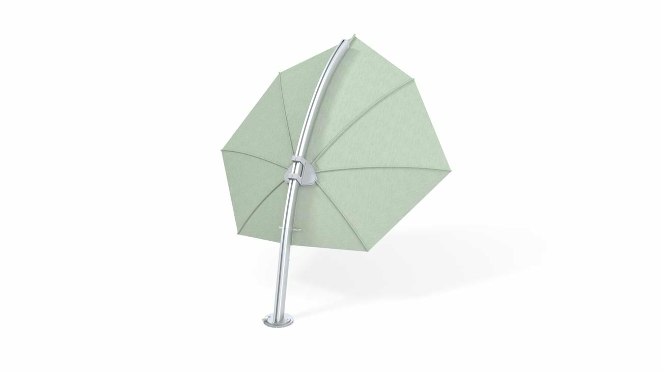 Icarus design umbrella, 3 x 3 m, Aluminum frame, Sunbrella Mint fabric