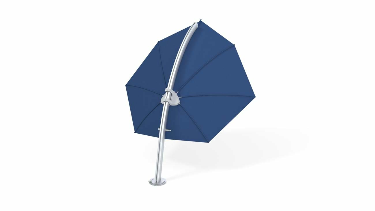 Icarus design umbrella, 3 x 3 m, Aluminum frame, Sunbrella BlueStorm fabric