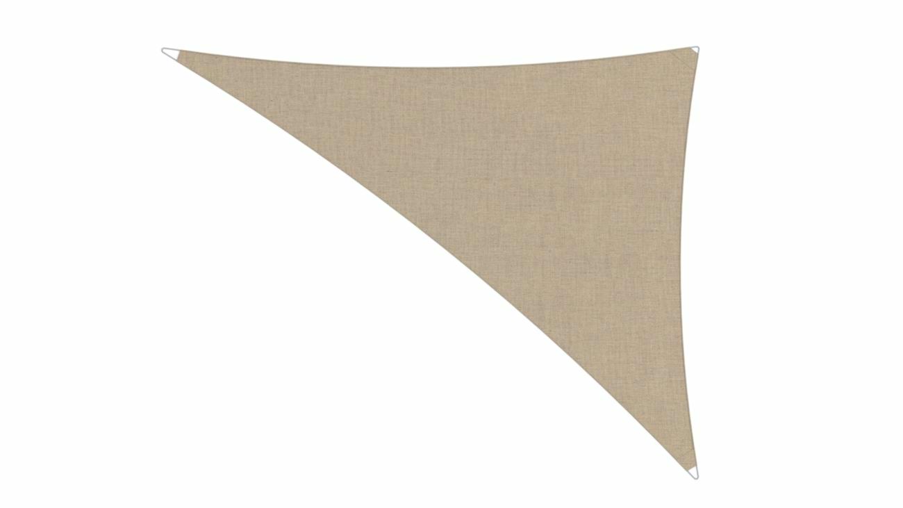 Ingenua shade sail Triangle 4 x 5 x 6,4 m, for outdoor use. Colour of the fabric shade sail Sand.