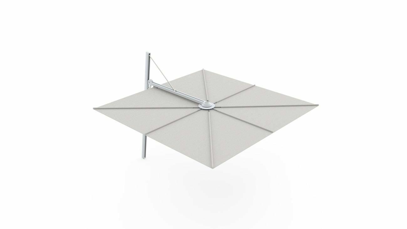 Versa UX cantilever umbrella - Architecture - 3 m square - fabric in Colorum Marble