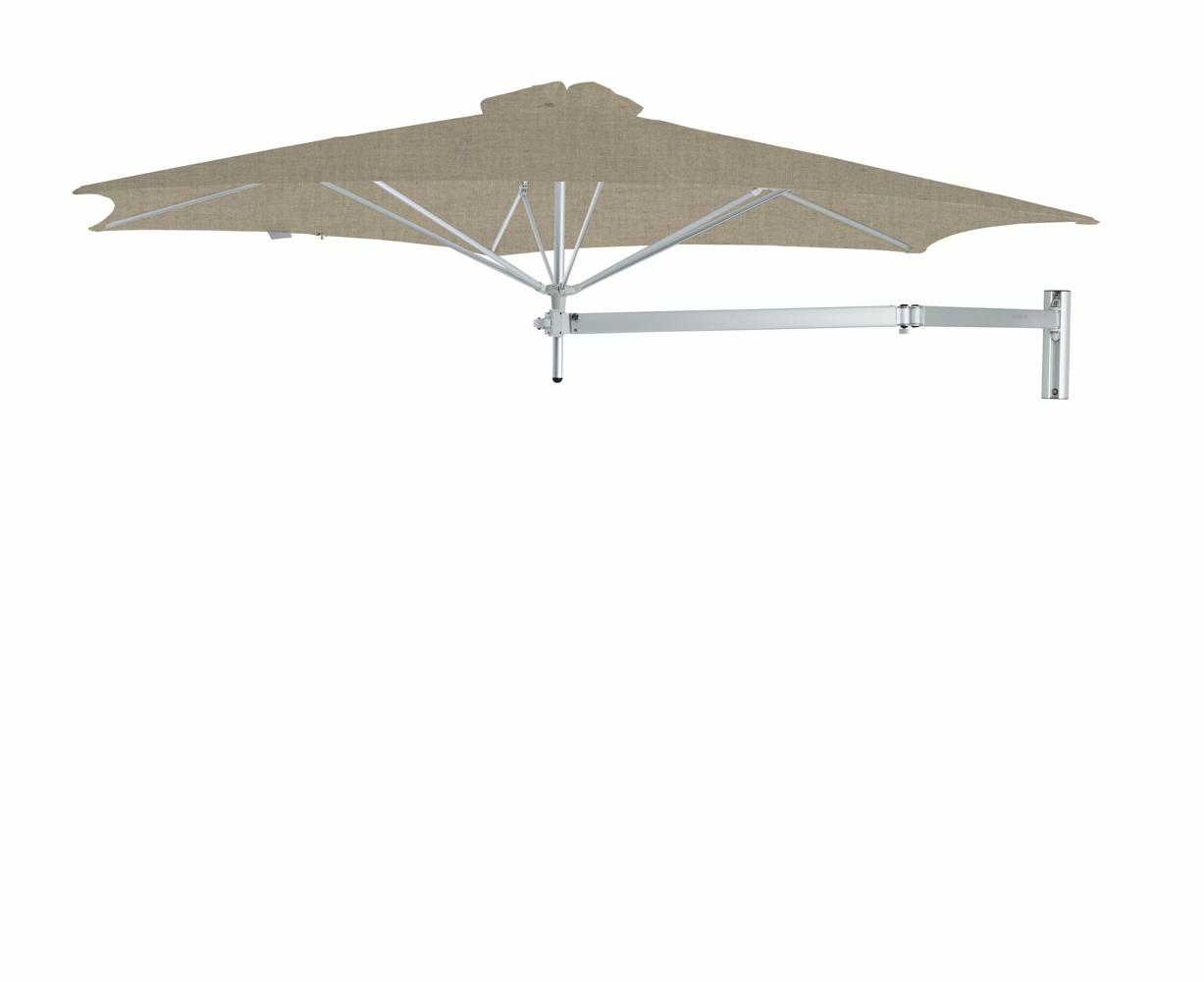 Paraflex wall mounted parasols round 3 m with SAND fabric and a Neo arm