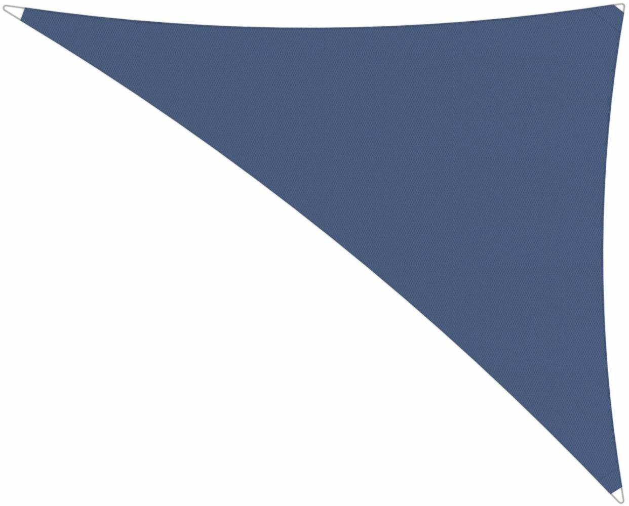 Ingenua shade sail Triangle 4 x 5 x 6,4 m, for outdoor use. Colour of the fabric shade sail Blue Storm.