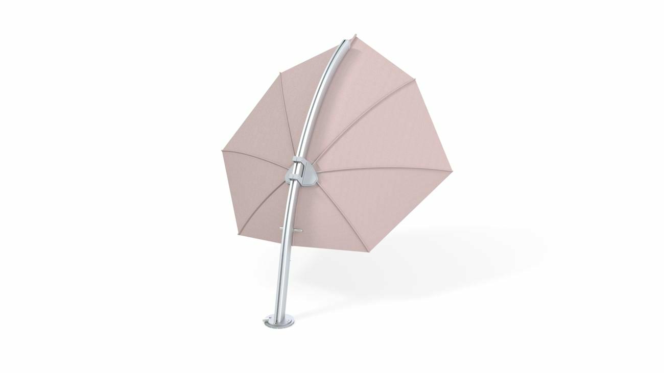 Icarus design umbrella, 3 x 3 m, Aluminum frame, Colorum Blush fabric