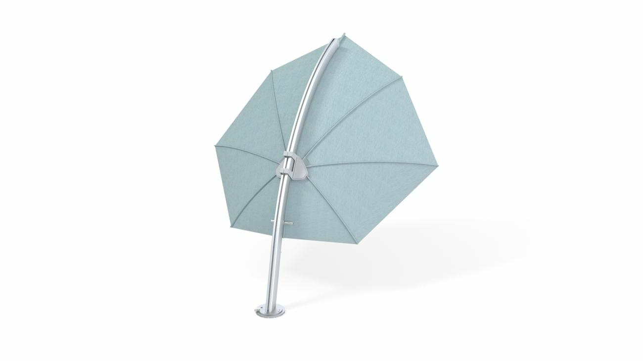 Icarus design umbrella, 3 x 3 m, Aluminum frame, Colorum Curacao fabric