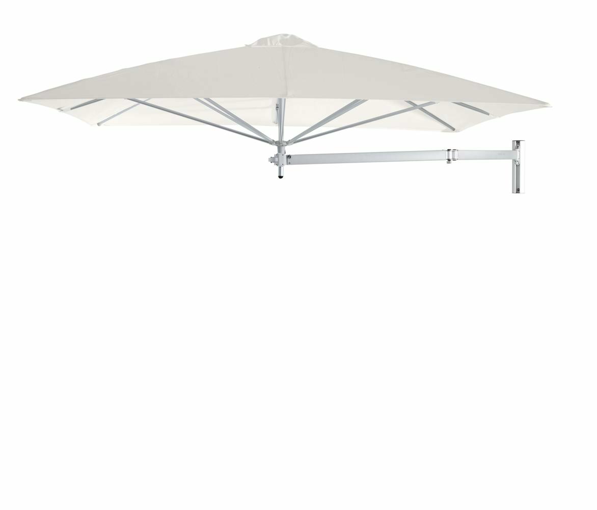 Paraflex wall mounted parasols square 2,3 m with Canvas fabric and a Neo arm