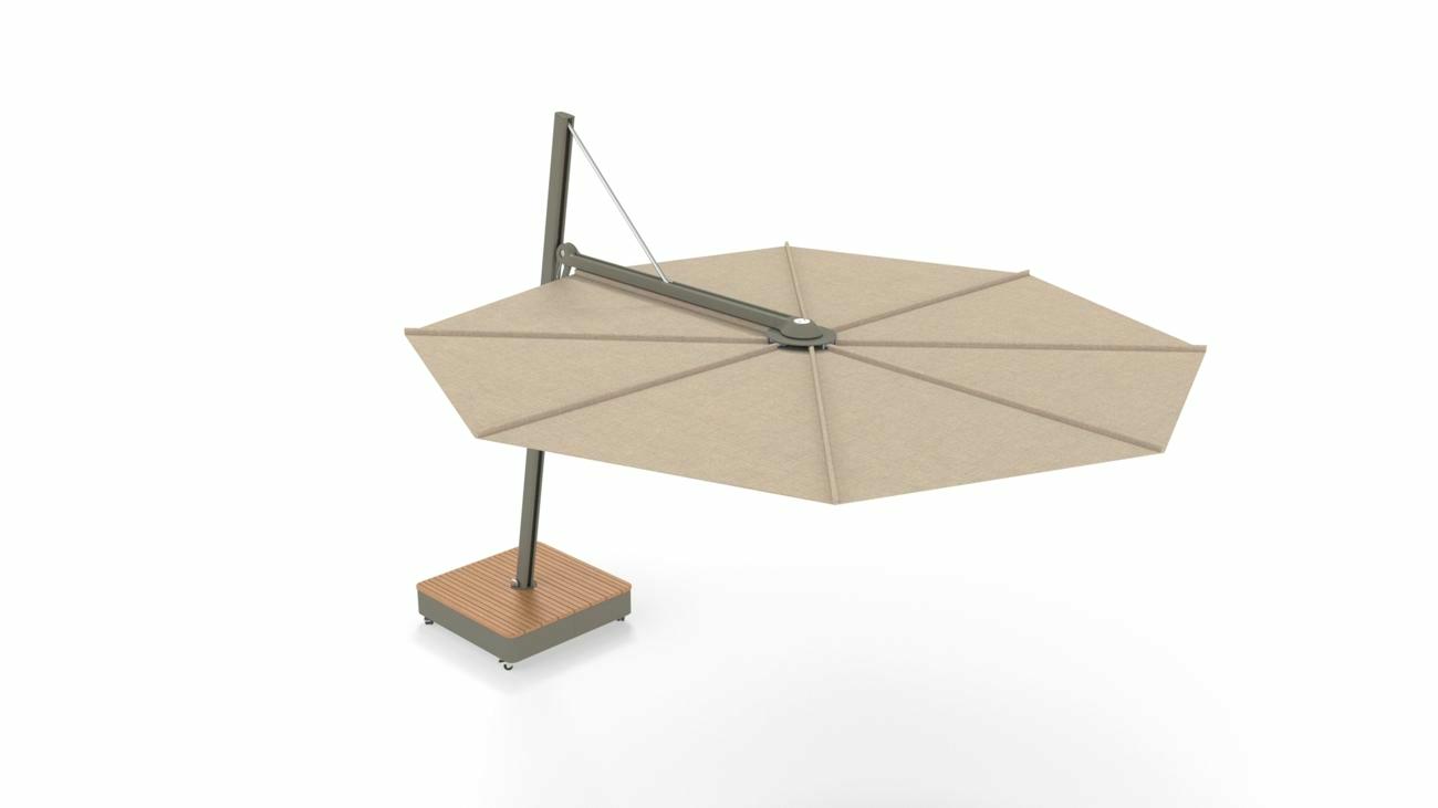 Versa UX cantilever umbrella - Safari - 3.5 m round - fabric in Colorum Sand - Earth Clay