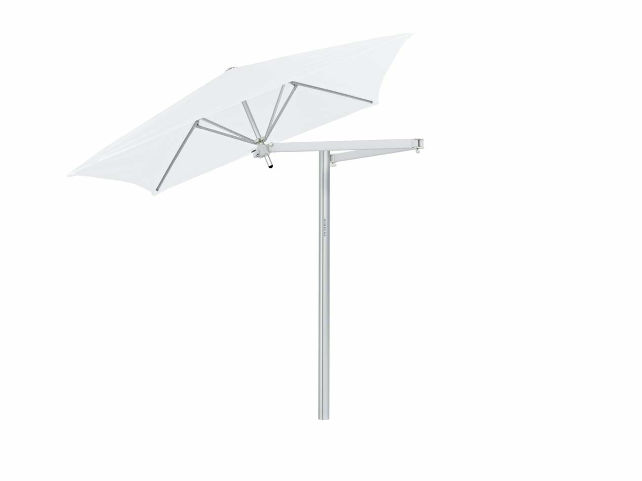 Paraflex cantilever umbrella square 1,9 m with Natural fabric and a Neo arm