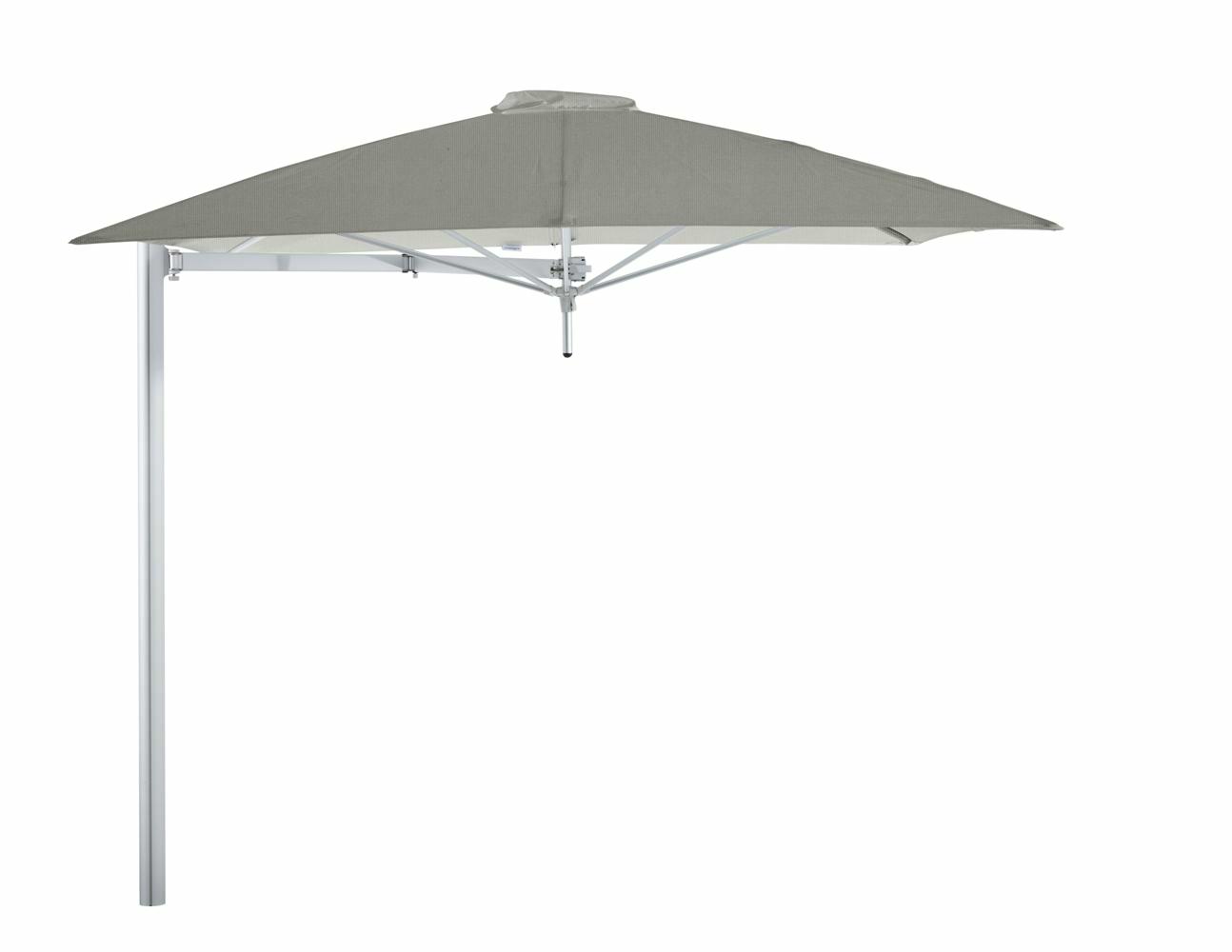 Paraflex cantilever umbrella square 2,3 m with Grey fabric and a Neo arm