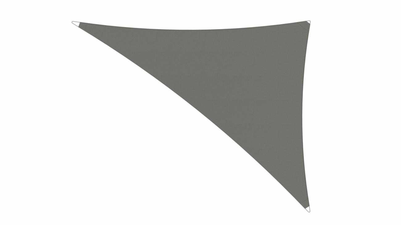 Ingenua shade sail Triangle 4 x 5 x 6,4 m, for outdoor use. Colour of the fabric shade sail Grey.