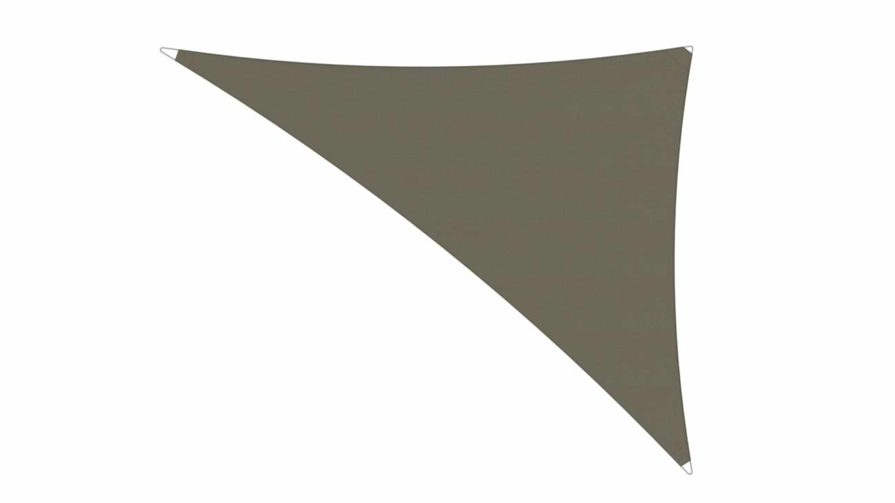Ingenua shade sail Triangle 4 x 5 x 6,4 m, for outdoor use. Colour of the fabric shade sail Taupe.