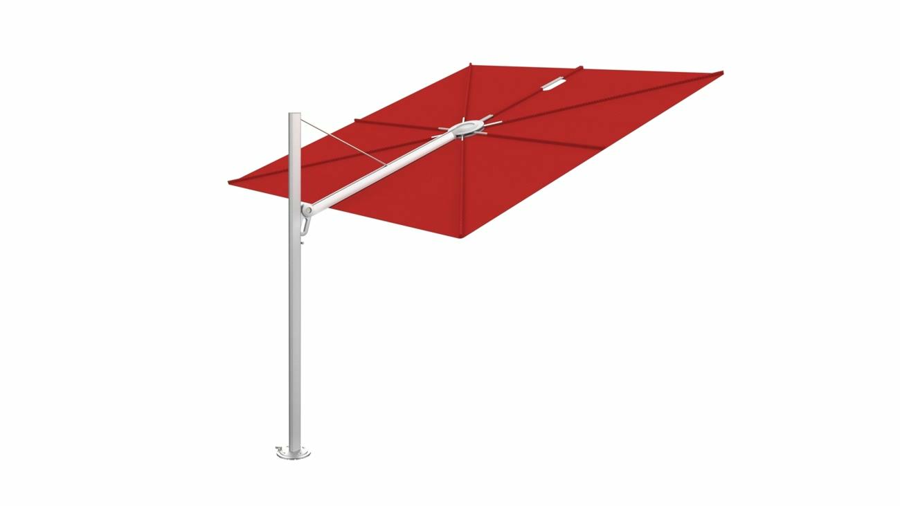 Spectra cantilever umbrella, 2,5 x 2,5 m square, Aluminum frame, Pepper fabric