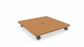 Infina Flat base with wooden cover with wheels