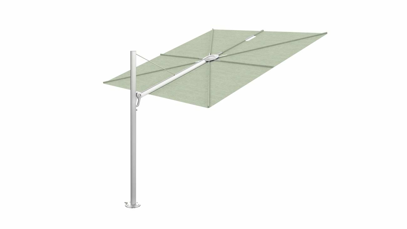 Spectra cantilever umbrella, 2,5 x 2,5 m square, Aluminum frame, Mint fabric