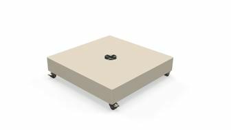 Tile base with Beige Limestone cover with wheels (tiles not included)