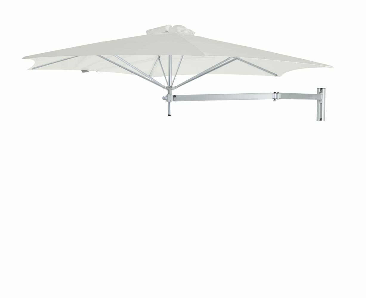 Paraflex wall mounted parasols round 3 m with Canvas fabric and a Neo arm