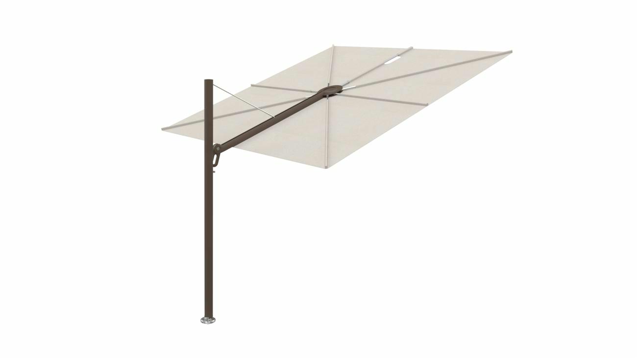 Spectra cantilever umbrella, 2,5 x 2,5 m square, White frame, Canvas fabric