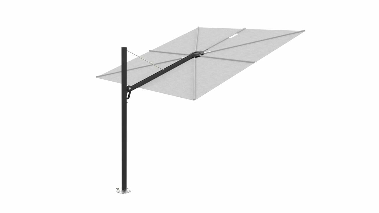 Spectra cantilever umbrella, 2,5 x 2,5 m square, Black frame, Marble fabric
