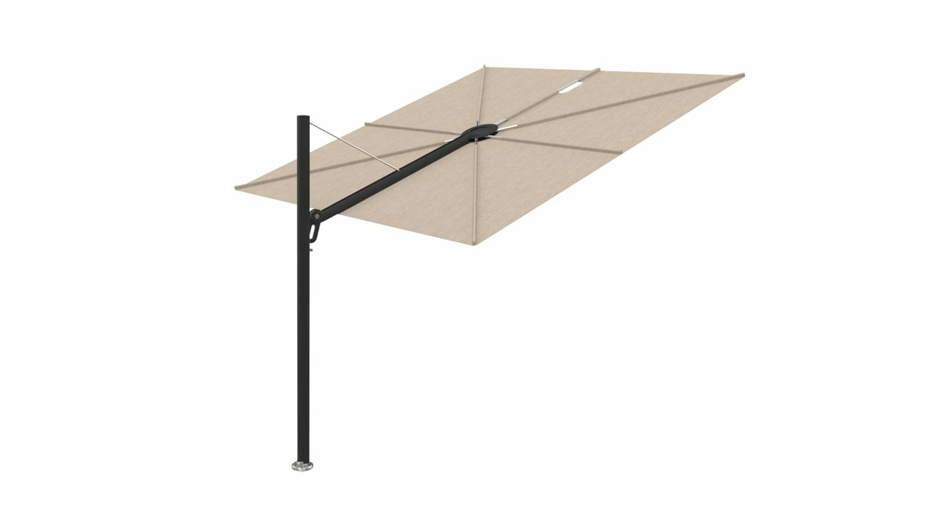 Spectra cantilever umbrella, 2,5 x 2,5 m square, Black  frame, Avena fabric