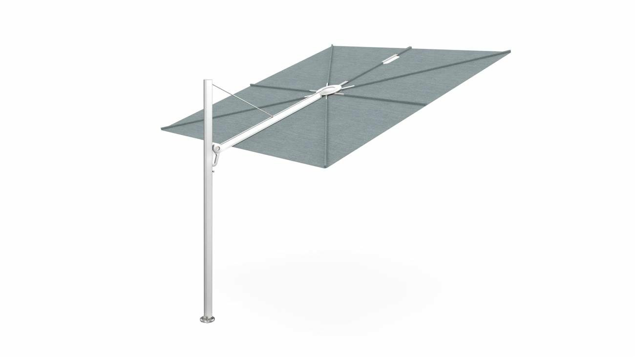 Spectra cantilever umbrella, 2,5 x 2,5 m square, Alu  frame, Acqua fabric