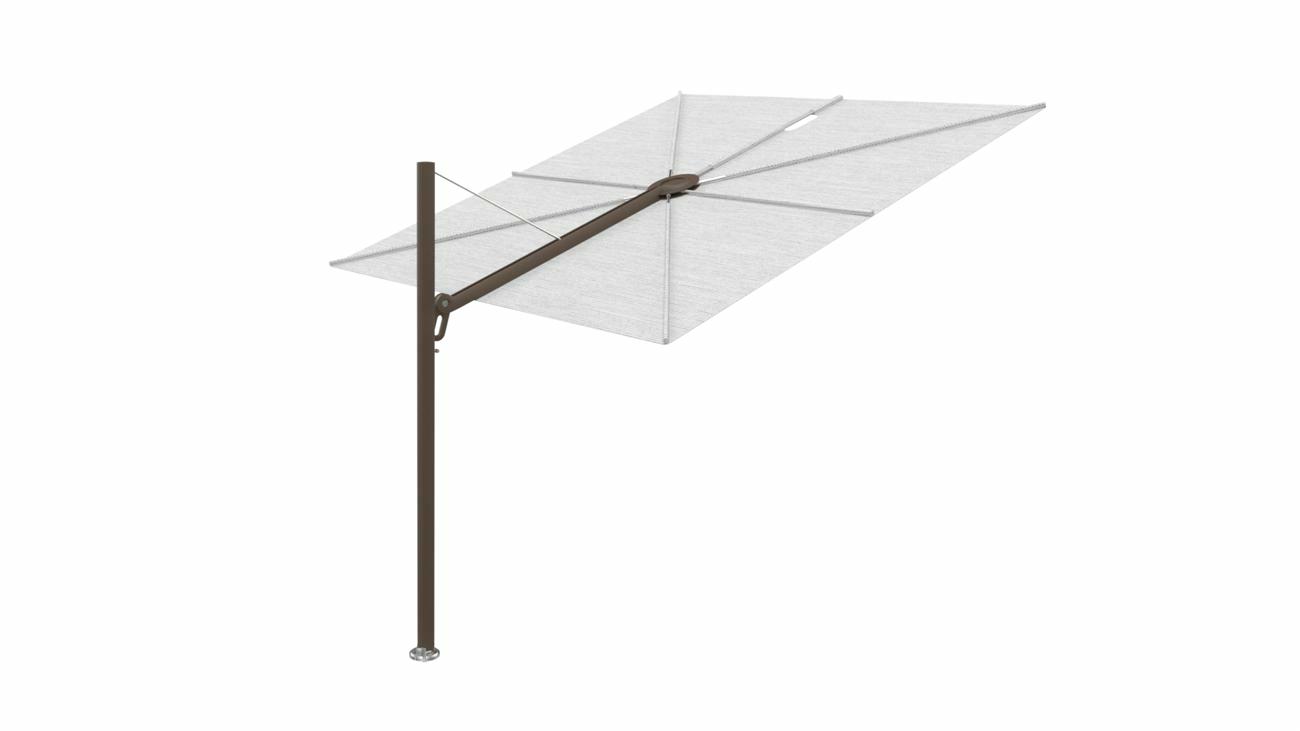 Spectra cantilever umbrella, 2,5 x 2,5 m square, White frame, Marble fabric
