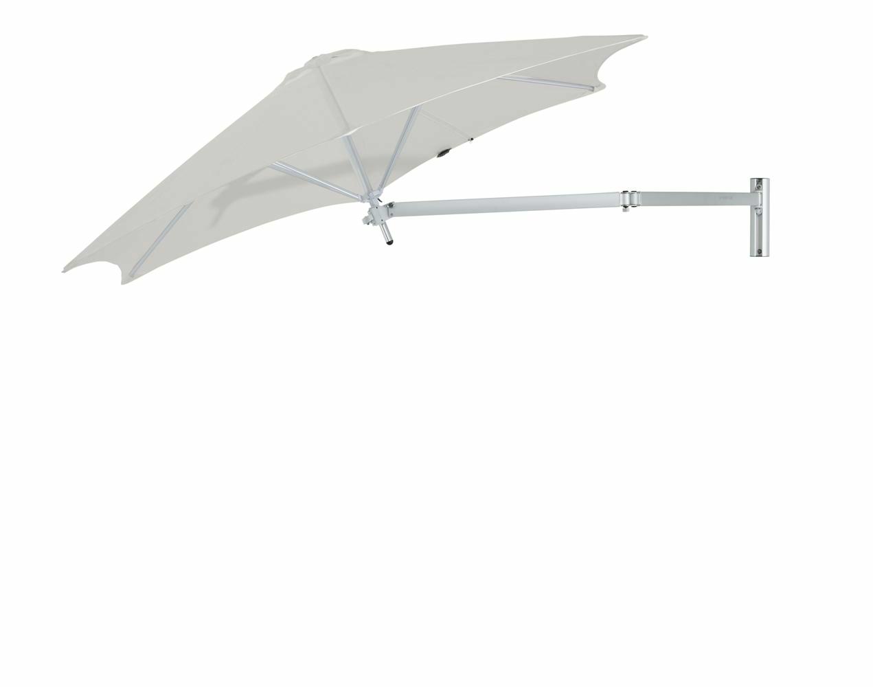 Paraflex wall mounted parasols round 2,7 m with Canvas fabric and a Neo arm