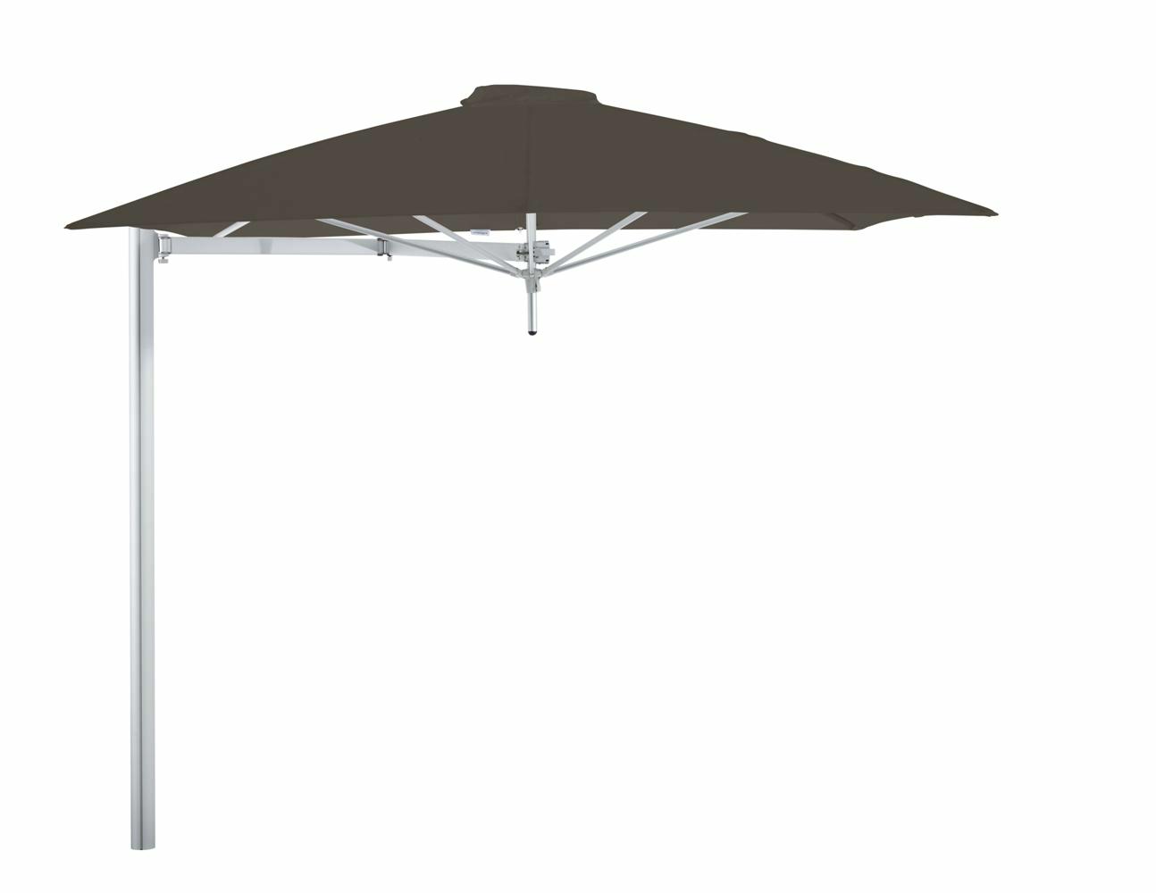 Paraflex cantilever umbrella square 2,3 m with Taupe fabric and a Neo arm