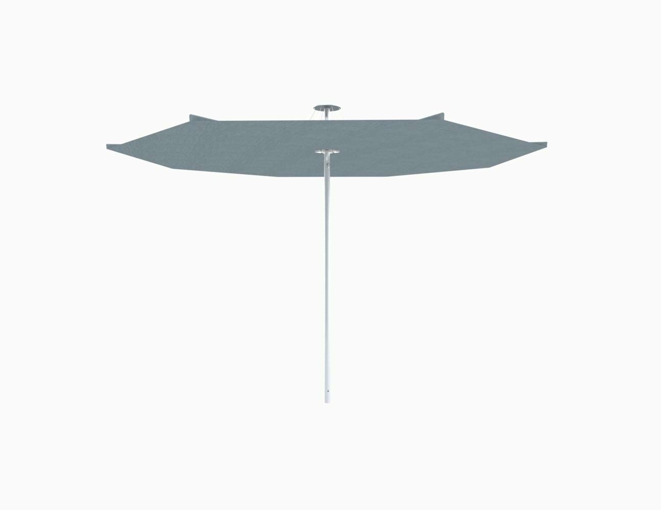 Infina center post umbrella, 3 m round, with frame in Aluminum and Acqua canopy.