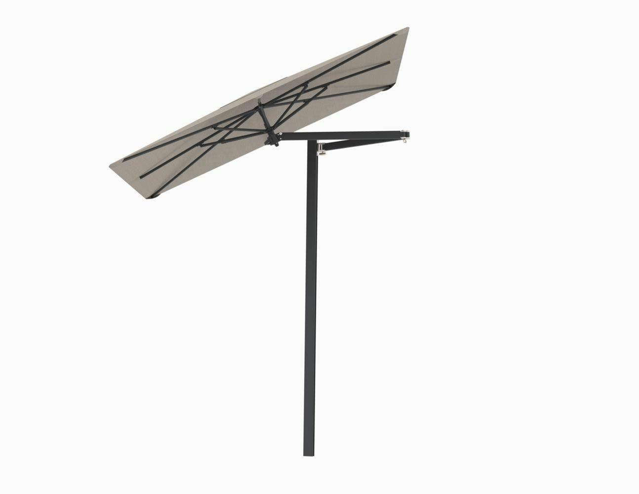 Paraflex cantilever umbrella square 2,3 m with Avena fabric and a Neo arm Black