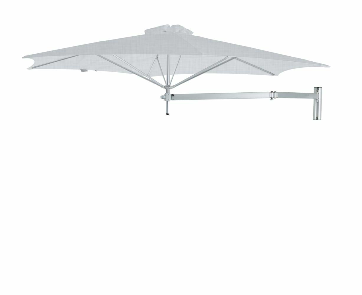 Paraflex wall mounted parasols round 3 m with Lin fabric and a Neo arm