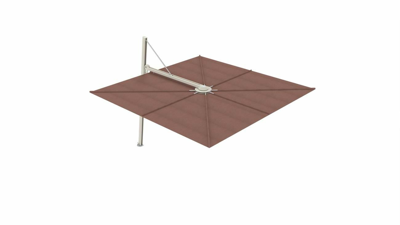 Versa UX cantilever umbrella - 3 m square - fabric in Terra
